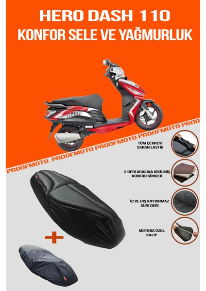 HERO DASH 110 Konfor Sele ve Yağmurluk Kılıf