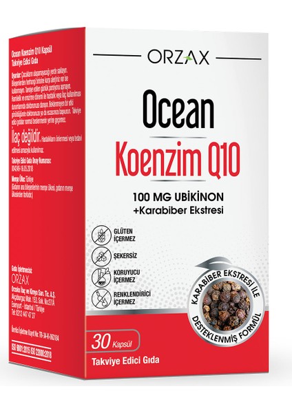Ocean Koenzim Q10 30 Kapsül
