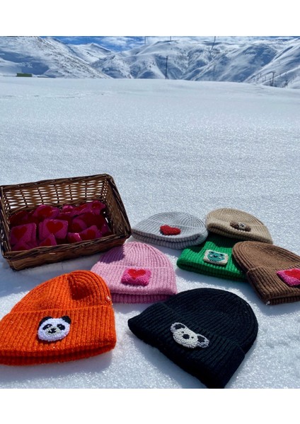 Gri Koala Punch Detaylı Lüks Bere AYN303 fiyatları