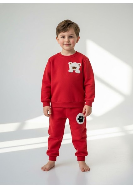 Punch Ayı Işlemeli Unisex Alt Üst Takım