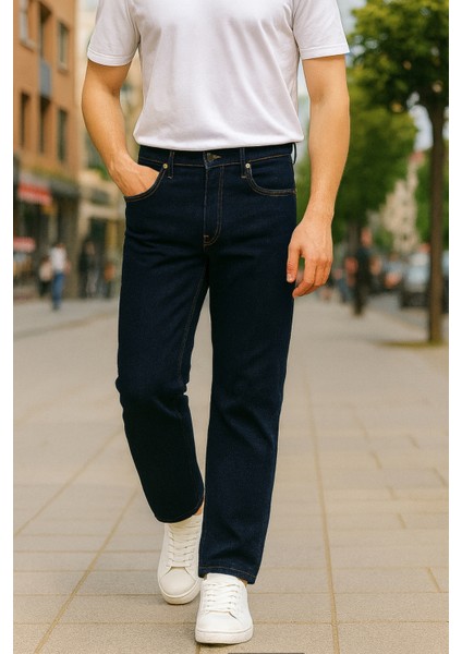 Cedy Denım Erkek Yüksel Bel Bol Kesim Boru Paça Kot Pantolon Reguler Fit Jean C336