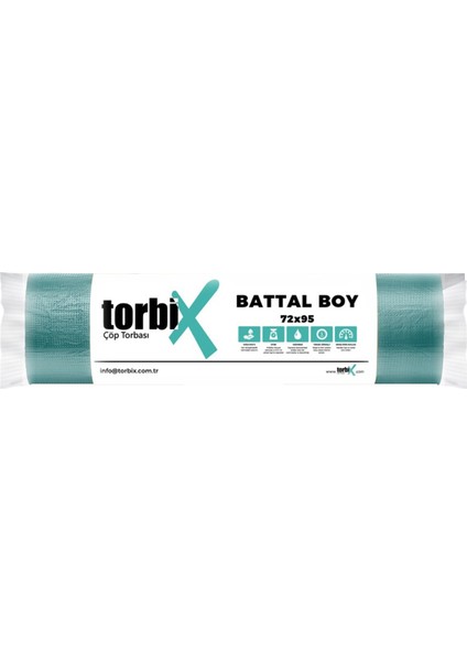 Battal Boy Çöp Torbası 72x95 cm - Siyah renk