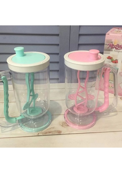 Pratik Ölçekli Kolay Pankek Kek Krep Akıtma Yapma Makinesi Karıştırıcı