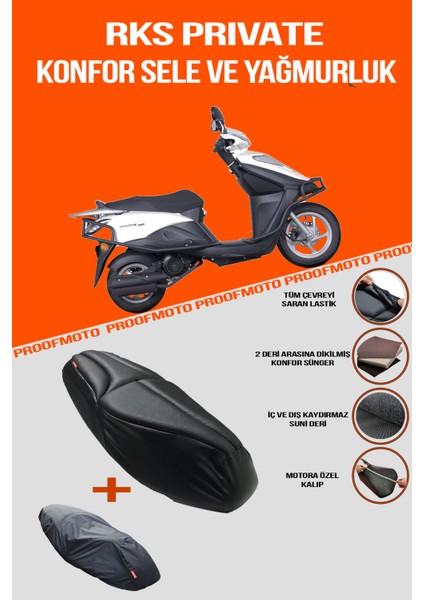 RKS Private 125 Konfor Sele ve Yağmurluk Kılıfı