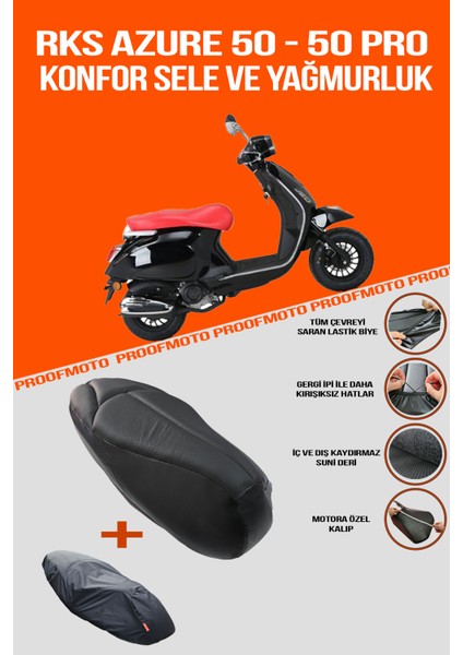 RKS AZURE 50 & AZURE 50 Pro Konfor Sele ve Yağmurluk Kılıf