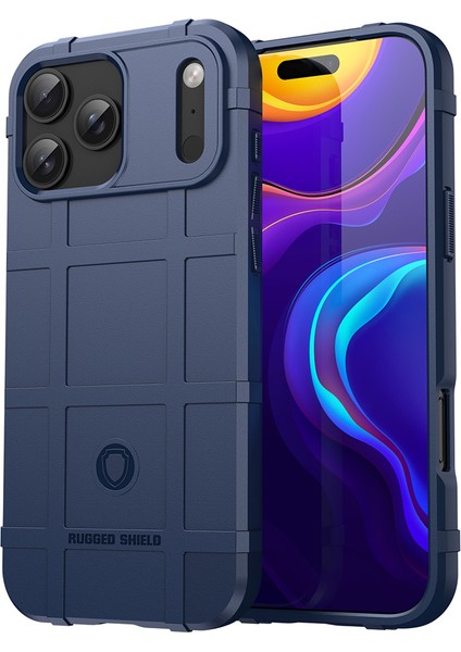 iPhone 17 Pro Max Grid Tasarımlı Yumuşak Tpu Çizilmeye Dayanıklı Telefon Kılıfı (Yurt Dışından)