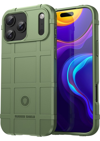 iPhone 17 Pro Max Grid Tasarımlı Yumuşak Tpu Çizilmeye Dayanıklı Telefon Kılıfı (Yurt Dışından)