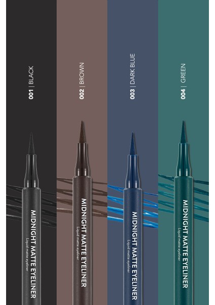 Yoğun Pigmentli ve Mat Bitişli Midnight Matte Kalem Likit Eyeliner (003 Dark Blue) 8690604641666 modelleri