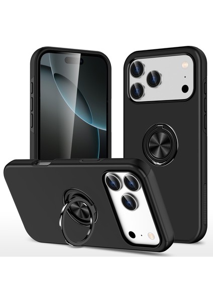iPhone 17 Pro Max Pc + Döndürülebilir Halka Tutuculu Tpu Telefon Kılıfı (Yurt Dışından)