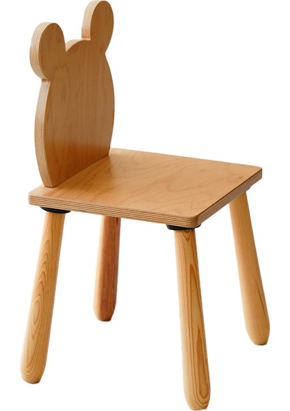 Doğal Ahşap Çocuk Sandalye Ayı fiyatları