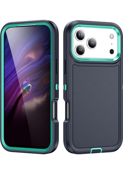 iPhone 17 Pro Max Pc + Silikon + Eva 3'ü 1 Arada Darbeye Dayanıklı Telefon Kılıfı (Yurt Dışından)