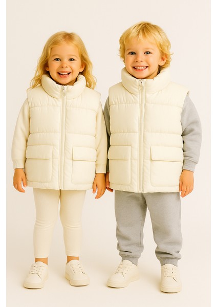 Çocuk Şişme Yelek Krem