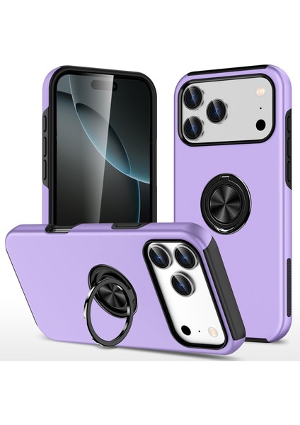 iPhone 17 Pro Max Pc + Döndürülebilir Halka Tutuculu Tpu Telefon Kılıfı (Yurt Dışından)