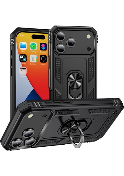 iPhone 17 Pro Max Pc + Ayaklı Tpu Telefon Kılıfı (Yurt Dışından)