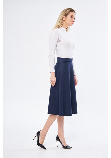 Midi Boy Süet Kiloş Etek