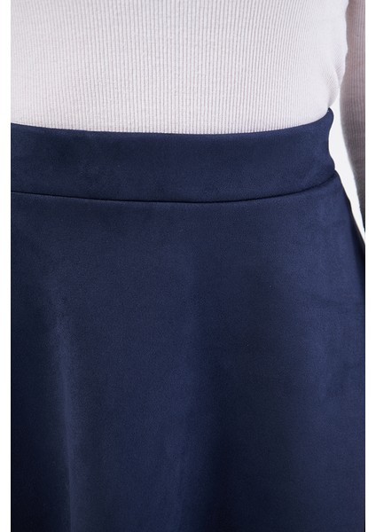 Midi Boy Süet Kiloş Etek