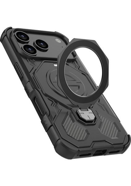 iPhone 17 Pro Manyetik Kılıf, Döndürülebilir Metal Ayaklı Darbeye Dayanıklı Pc + Tpu Telefon Arka Kapağı (Yurt Dışından) indirimleri