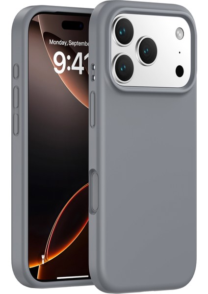 iPhone 17 Pro Pc + Sıvı Silikon Çizilmez Astarlı Telefon Kılıfı (Yurt Dışından)