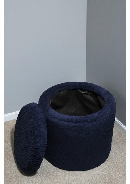 Loofy Dekoratif Sandıklı Puf – Silindir Formda, Teddy Kumaşlı Modern Bench fırsatları