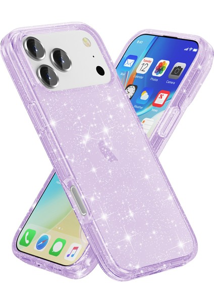 iPhone 17 Pro Için Parlak Toz Simli Yumuşak Tpu + Sert Pc Arka Kapak (Yurt Dışından) fiyatları