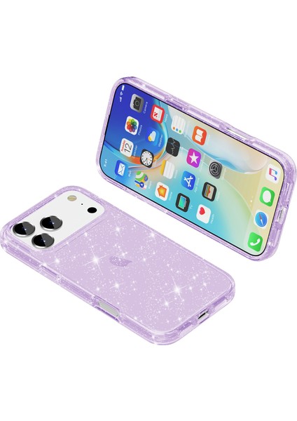 iPhone 17 Pro Için Parlak Toz Simli Yumuşak Tpu + Sert Pc Arka Kapak (Yurt Dışından) fırsatları