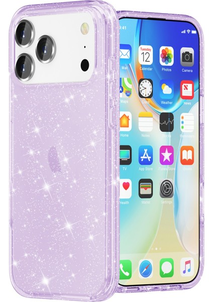 iPhone 17 Pro Için Parlak Toz Simli Yumuşak Tpu + Sert Pc Arka Kapak (Yurt Dışından) indirimleri