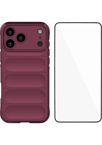 iPhone 17 Pro Tpu Kılıf Için Temperli Camlı Kaymaz Telefon Kılıfı (Yurt Dışından)