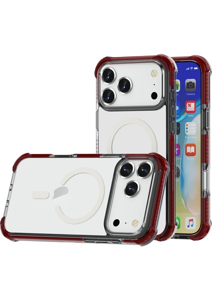 iPhone 17 Pro Güçlendirilmiş Köşeler Tpu + Akrilik + Tpe Telefon Kılıfı Magsafe ile Uyumlu (Yurt Dışından) modelleri