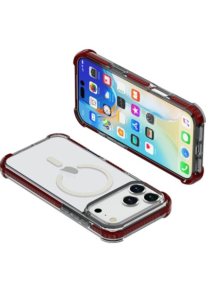 iPhone 17 Pro Güçlendirilmiş Köşeler Tpu + Akrilik + Tpe Telefon Kılıfı Magsafe ile Uyumlu (Yurt Dışından) fırsatları