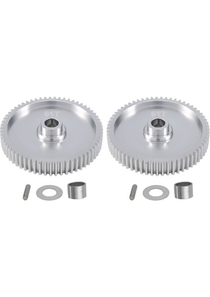 2x Metal 61T Spur Dişli Tamiya TT01 TT01D TT01 TT01E 1/10 Rc Araba Yükseltme Parçaları Aksesuarları (Yurt Dışından)