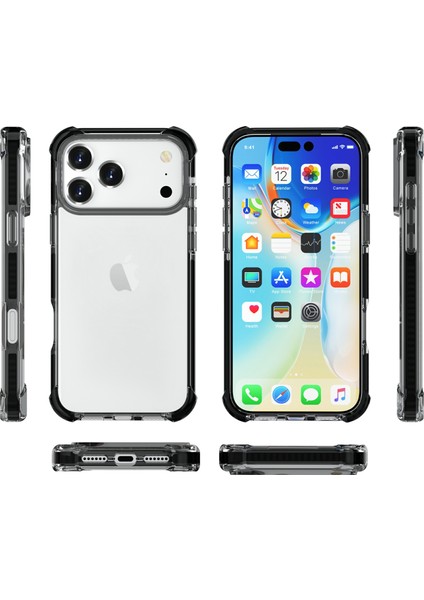 iPhone 17 Pro Dört Köşe Düşmeye Karşı Dayanıklı Şeffaf Tpu + Tpe + Pc Telefon Kılıfı (Yurt Dışından) indirimleri