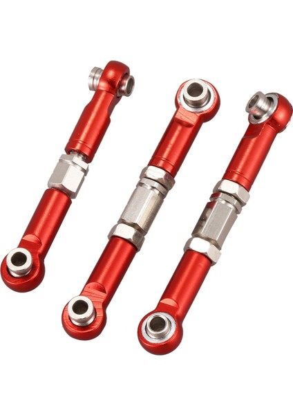 Wltoys Için 3x 144001 1/14 Rc Araba Yedek Parçalar Metal Bağlantı Servo Çekme Çubuk Direksiyon Çubuğu Seti Kırmızı (Yurt Dışından) modelleri