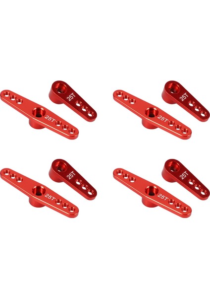 Futaba Savox Için 8x 25T Alüminyum Rc Servo Kol Korna Xcore Hl Hsp Hd Güç Rc Araçları Kırmızı (Yurt Dışından)