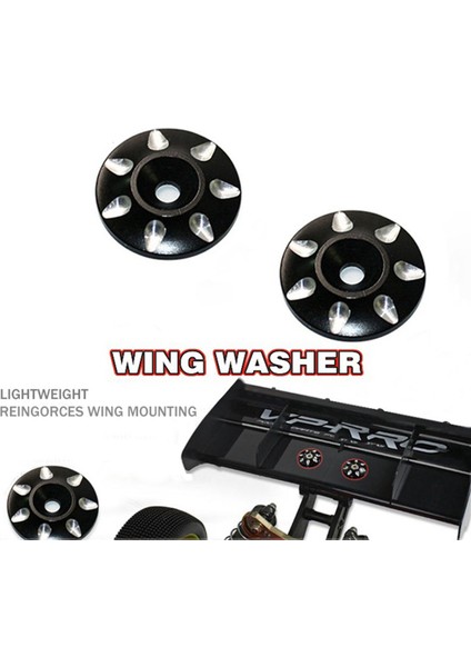 4x Metal Kuyruk Kanadı M3 Vidalar 1/8 1/10 Ölçekli Yoldan Çıkarım Buggy Kamyon Rc Arabalar Mavi (Yurt Dışından) modelleri