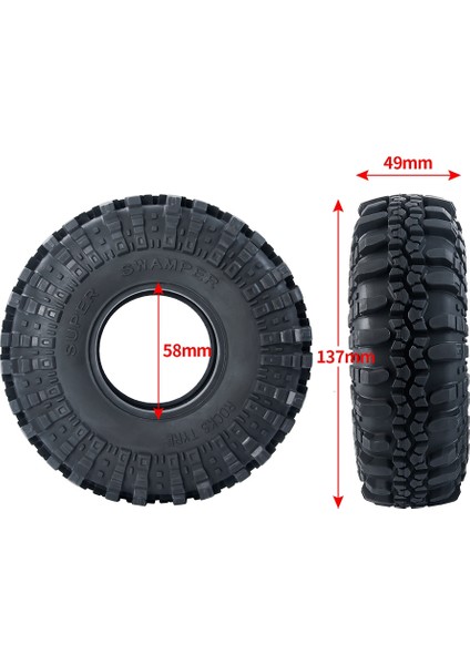 4pcs 137MM 2 2 Kauçuk Lastikler 1/10 Rc Paletli Tekerlek Lastikleri Araba Eksenel Wraith SCX10 Capra Traxxas Trx4 Trx6 D90 (Yurt Dışından) fiyatları