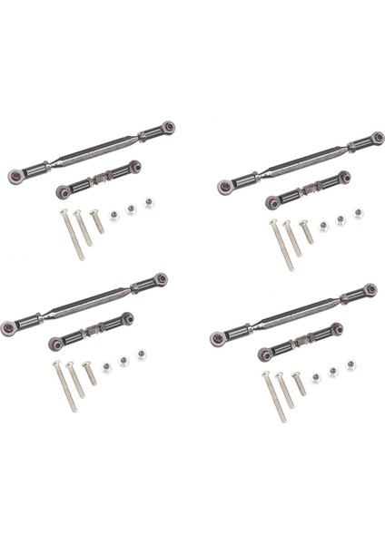 4x Metal Ayarlanabilir Direksiyon Bağlantısı Servo Bağlantı Çekme Çubuk Turnikili Mn D90 D99 Mn-90 Fj-45 1/12 Rc Araç Çağrı Gry (Yurt Dışından)