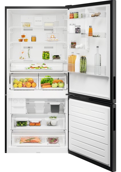 LNT7MD58B 700 Serisi TwinTech No Frost D Enerji Sınıfı Inverter Alttan Donduruculu Buzdolabı Koyu Inox