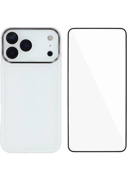 iPhone 17 Pro Tpu Kılıf Için Temperli Camlı Elektroliz Çerçeve Arka Kapak (Yurt Dışından)