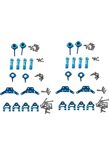 2x Metal Tam Set Yükseltme Parçaları Wltoys Için 1/28 P929 P939 K979 K989 K999 K969 Rc Araç Parçaları Mavi (Yurt Dışından)