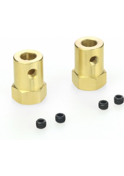 8pcs 5mm Ila 12MM Pirinç Birleştirici Tekerlek Hub Hub Hex Adaptör Wpl B14 B16 C14 C24 Mn D90 D91 MN99S Rc Araç Yükseltme Parçaları (Yurt Dışından) fırsatları