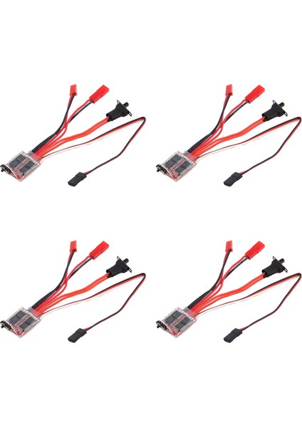 4x Rc Esc 30A 4-8V Fırça Motor Hız Kontrolörü 1/16 1/18 Tırmanma Için Rc Araba Gemi Tankı Mini 4WD Wpl Araba (Yurt Dışından)