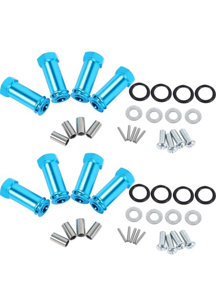 8x Alüminyum 12MM Altı Hub 24MM Uzatma Adaptör Tekerlek Ara Spacer Generater 1/18 Wltoys A959 Yükseltme Parçaları Rc Car Mavi (Yurt Dışından)