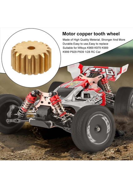 2pcs Metal Motor Dişli K989-2033 Wltoys Için K969 K979 K989 K999 P929 P939 1/28 Rc Araba Yedek Parçalar Aksesuarları (Yurt Dışından) fırsatları