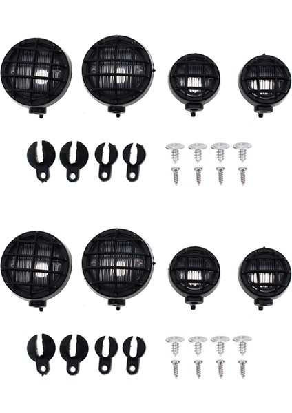 1 10 Rc Için 2x Rc Araç Yuvarlak Ahbaja / Işık Kapak (Yurt Dışından)