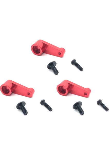 3x Metal 144001-1263 25T Servo Kol Korna Yükseltme Parçaları Wltoys 144001 1/14 Rc Araba Yükseltme Yedek Parçaları Kırmızı (Yurt Dışından)