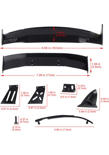 1/10 Rc Için 2x Yarış Drift Araba Arka Kanatlar Drift Yol Vücut Gövde Kanadı Evrensel Parçalar Aksesuarlar (Yurt Dışından) fiyatları