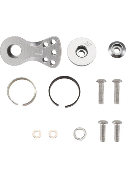 Metal 25T Ayarlanabilir Servo Koruyucu Kol Boynuzu Trx-4 Eksenel SCX10 1/10 Rc Arabalar Helikopter Model Tekne Yükseltme Parçaları L C (Yurt Dışından)