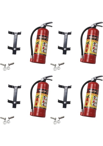 4x Rc Dekorasyon Metal Mini Yangın Söndürücü 1/10 Rc Prıgler Axıal SCX10 90046 Traxxas Trx4 Tamiya D90 Kırmızı (Yurt Dışından)