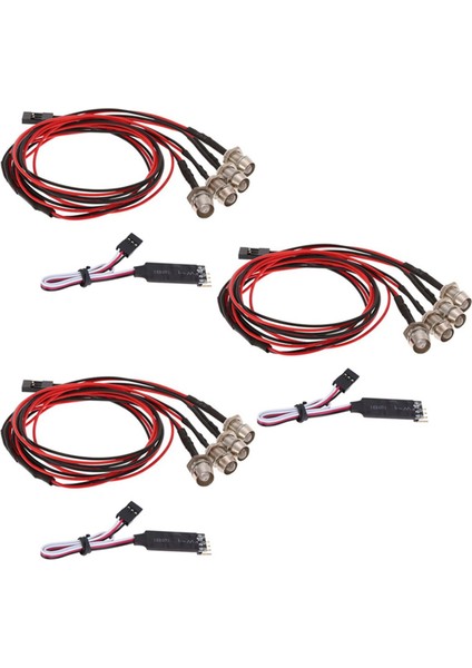 3x 4 LED Işık Kiti 2 Beyaz 2 Kırmızı 1/10 1/8 Traxxas Trx4 Hsp Axıal SCX10 D90 Hpı Rc Car (Yurt Dışından)
