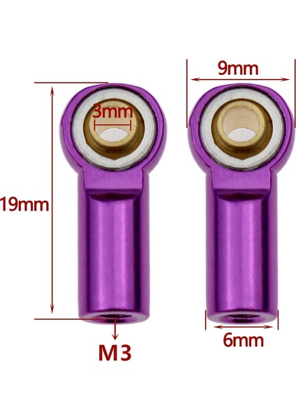 20PCS Metal M3 Tıe Çubuk Uç Top Bağlantı Bağlantı Top Kafası 1/10 Rc Araç Paletli Eksenel SCX10 Traxxas Trx4 D90 Tamiya CC01 3 (Yurt Dışından) indirimleri